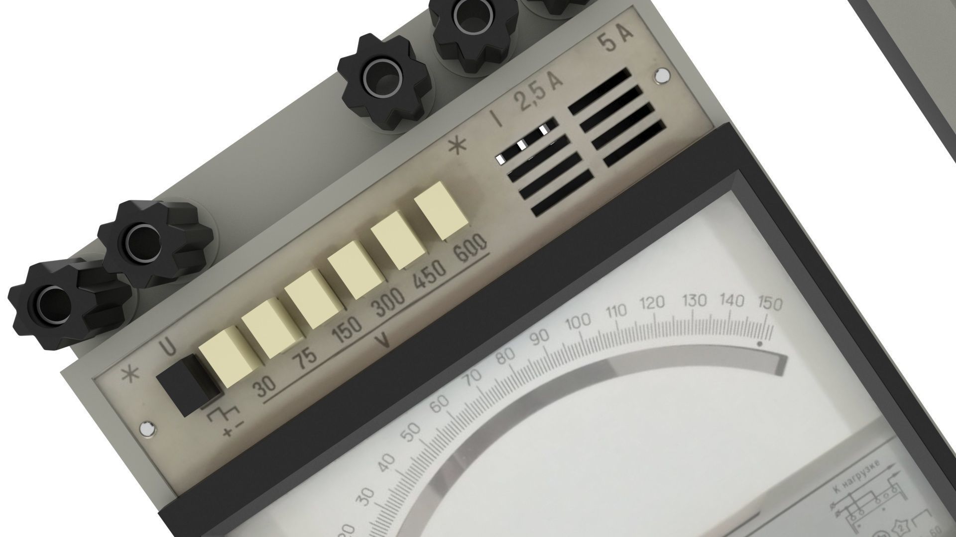 Analog Meters Set 3D model_10