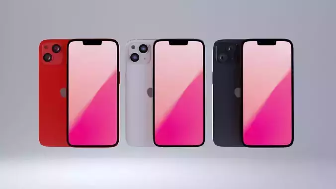 Apple iPhone 13 Low-poly Collection 3D model