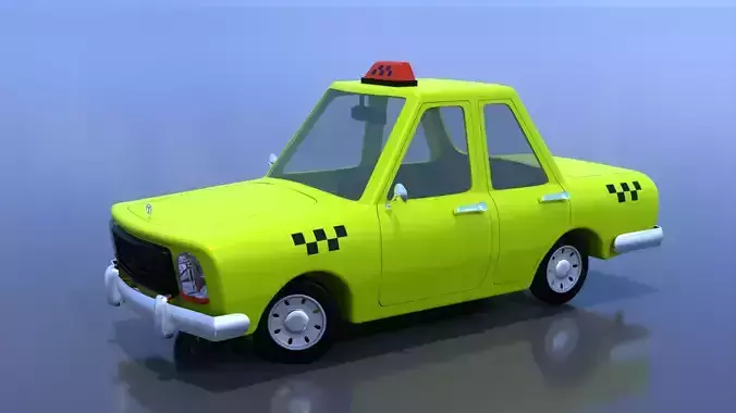 cartoon taxi