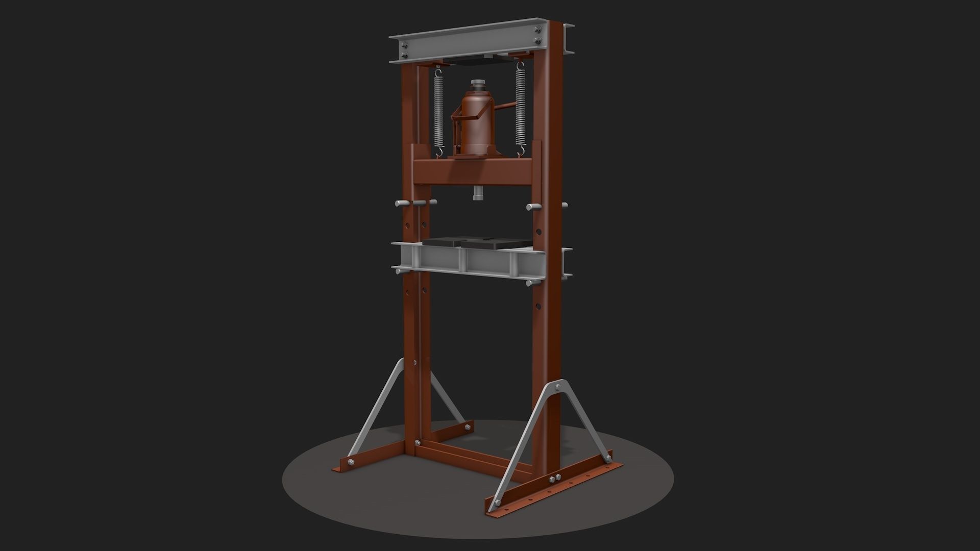 Hydraulic Bench Press 3D model_2