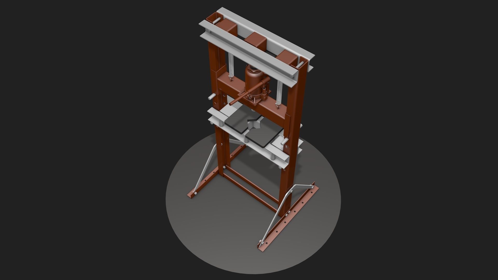 Hydraulic Bench Press 3D model_5