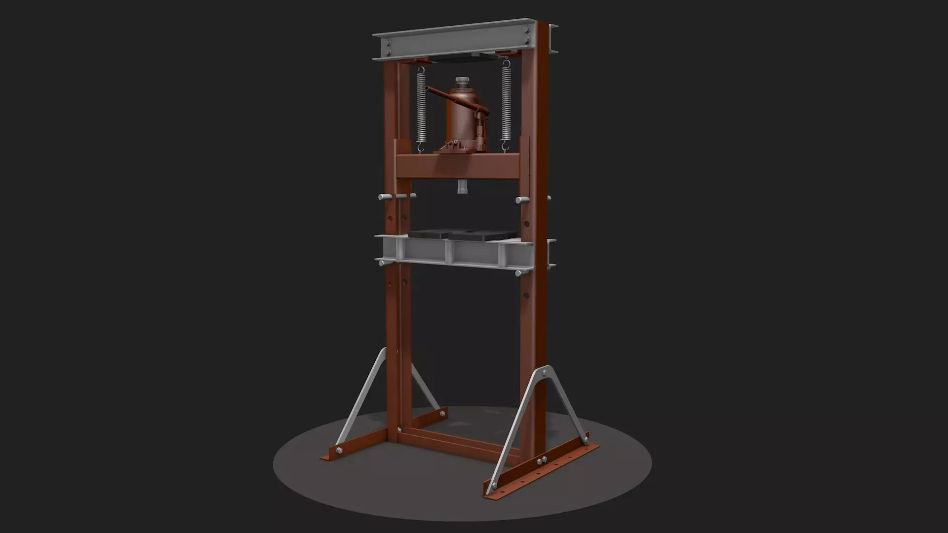 Hydraulic Bench Press 3D model_0