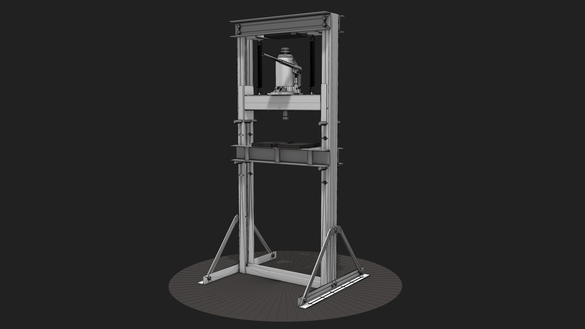 Hydraulic Bench Press 3D model_8