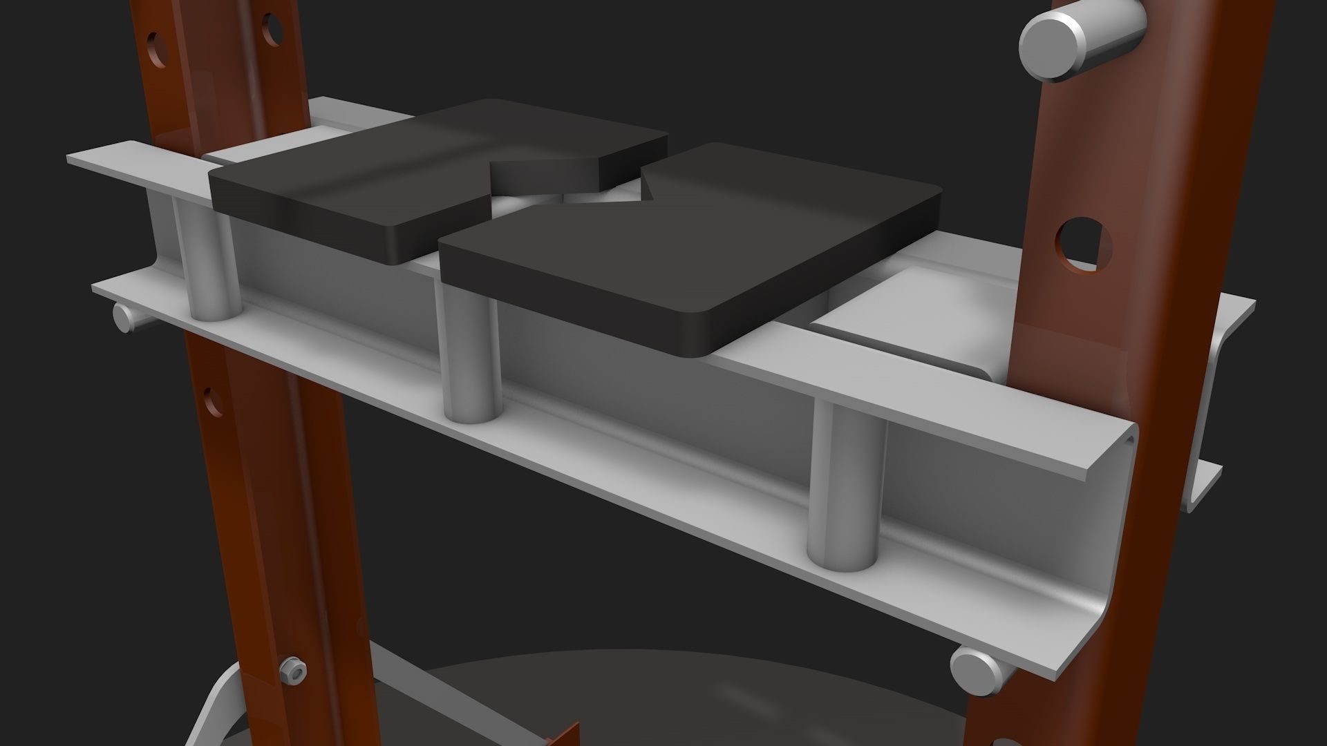 Hydraulic Bench Press 3D model_4