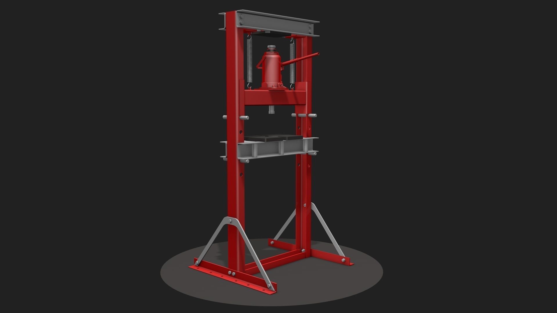 Hydraulic Bench Press 3D model_7