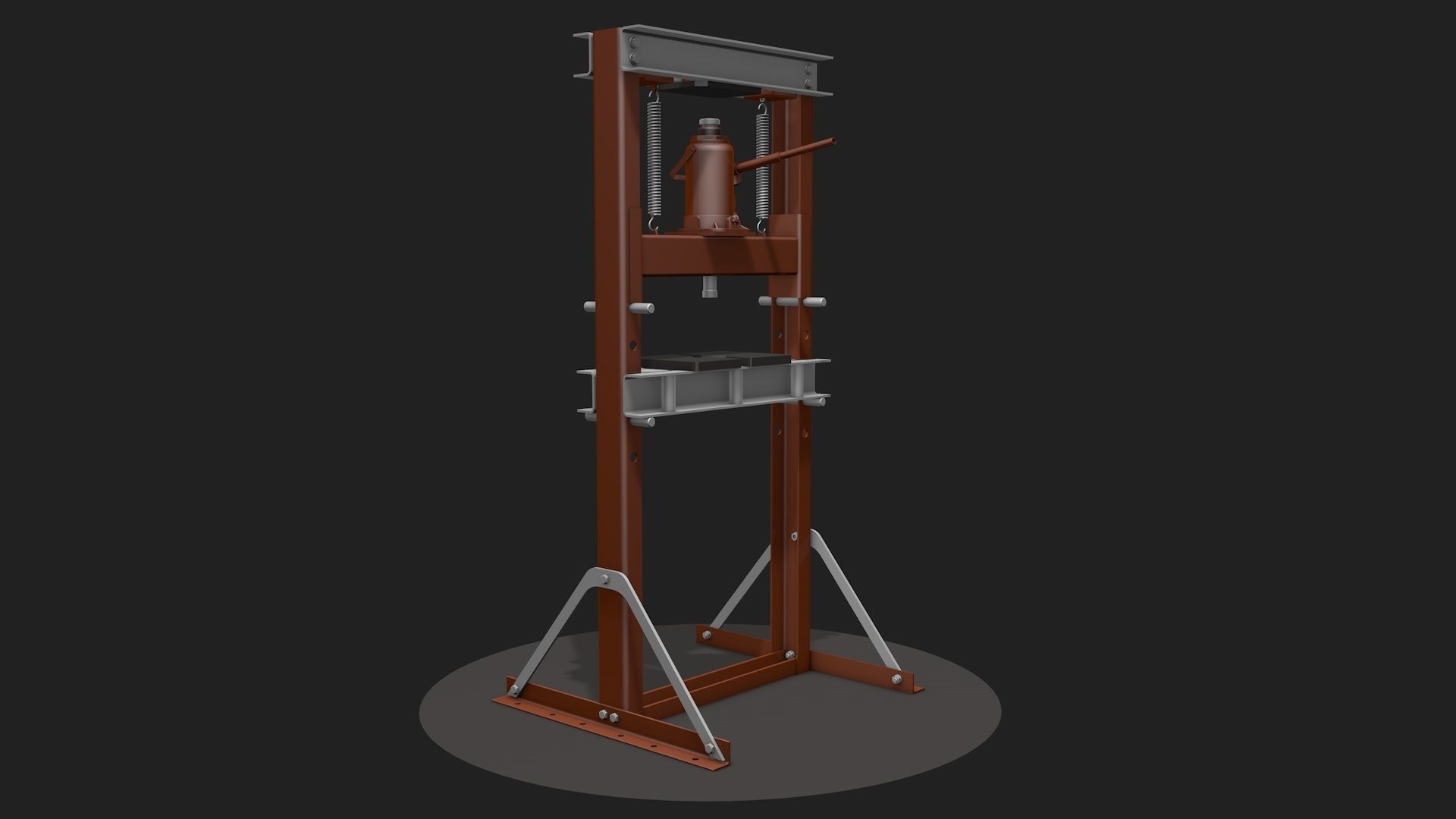 Hydraulic Bench Press 3D model_1