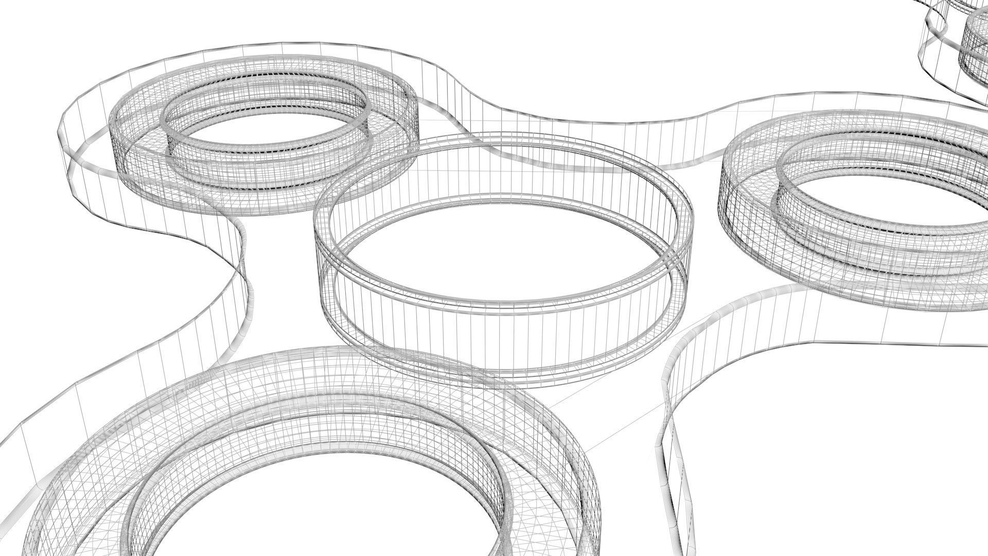 Metallic Fidget Spinners Set 3D model_26