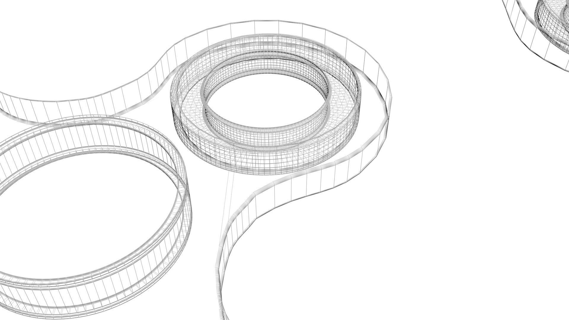 Metallic Fidget Spinners Set 3D model_25