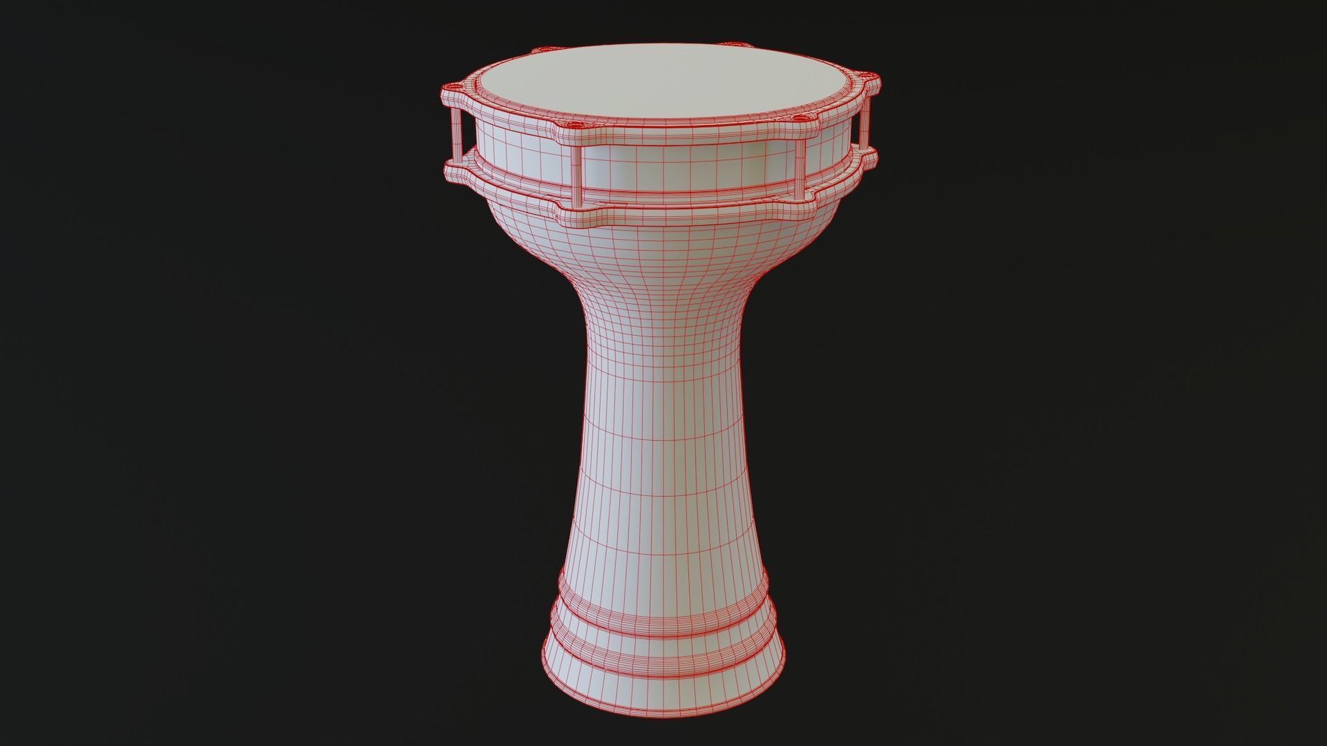 Doumbek Low-poly 3D model_7