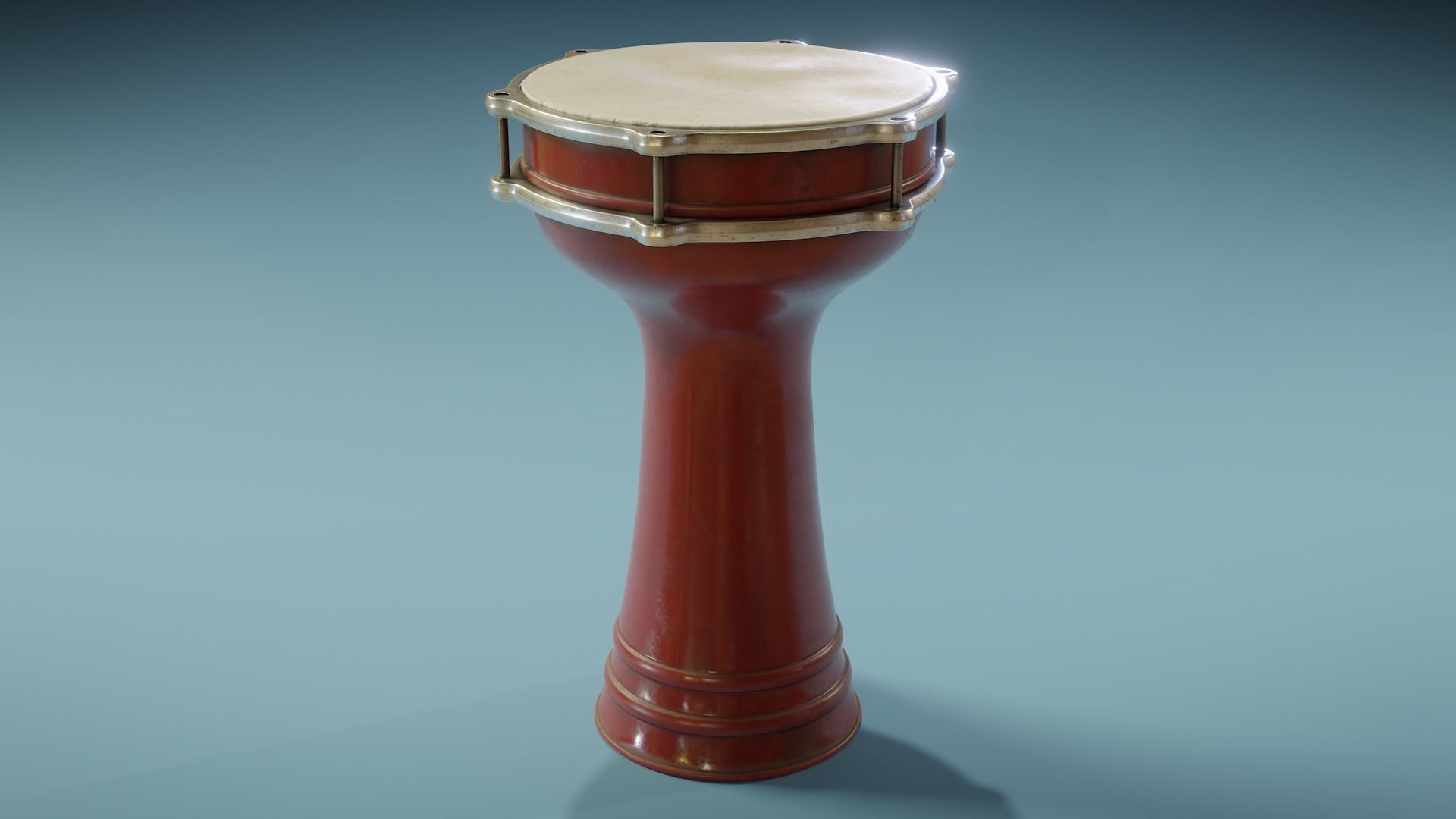 Doumbek Low-poly 3D model_2