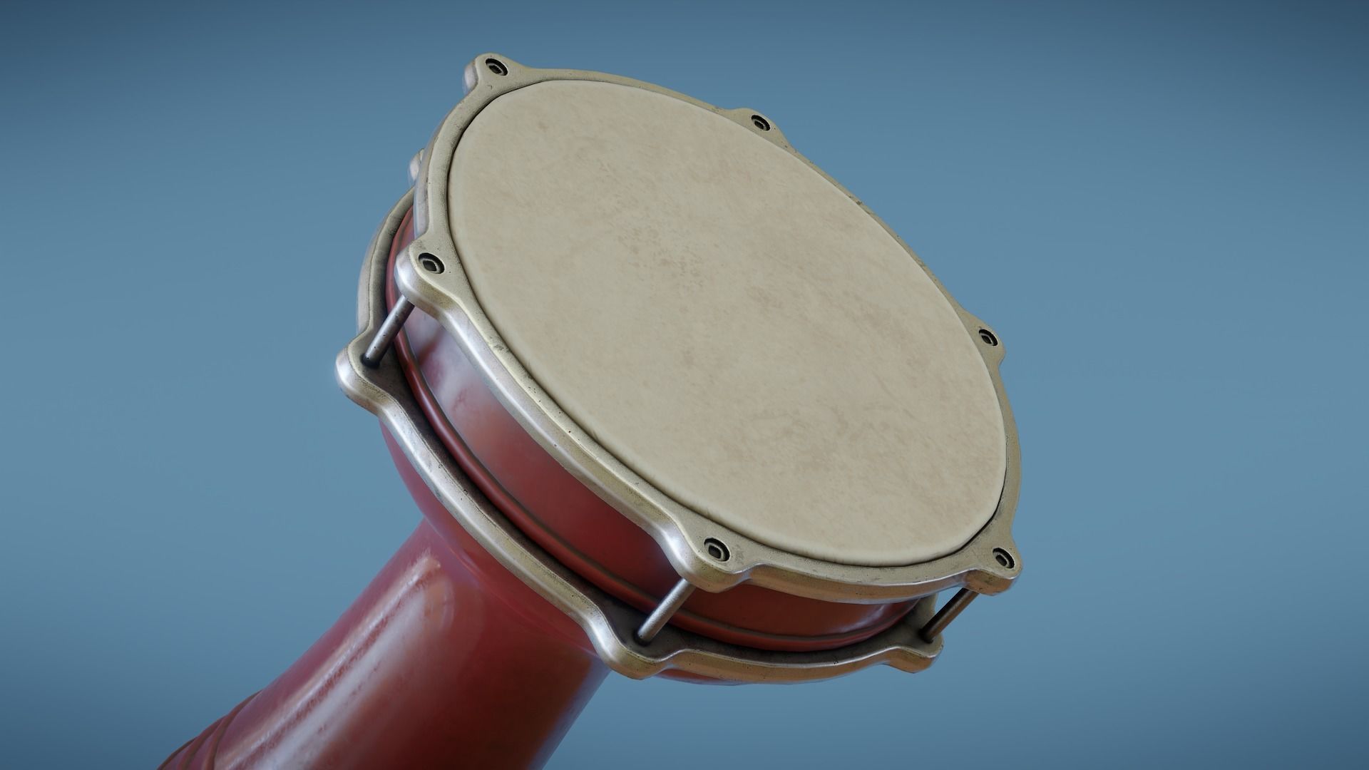 Doumbek Low-poly 3D model_6