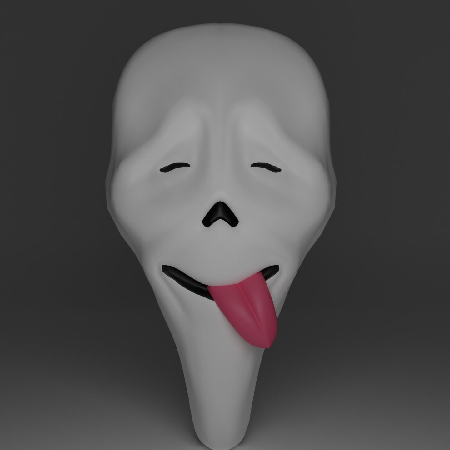 Whats up Scream Mask Low-poly 3D model_4