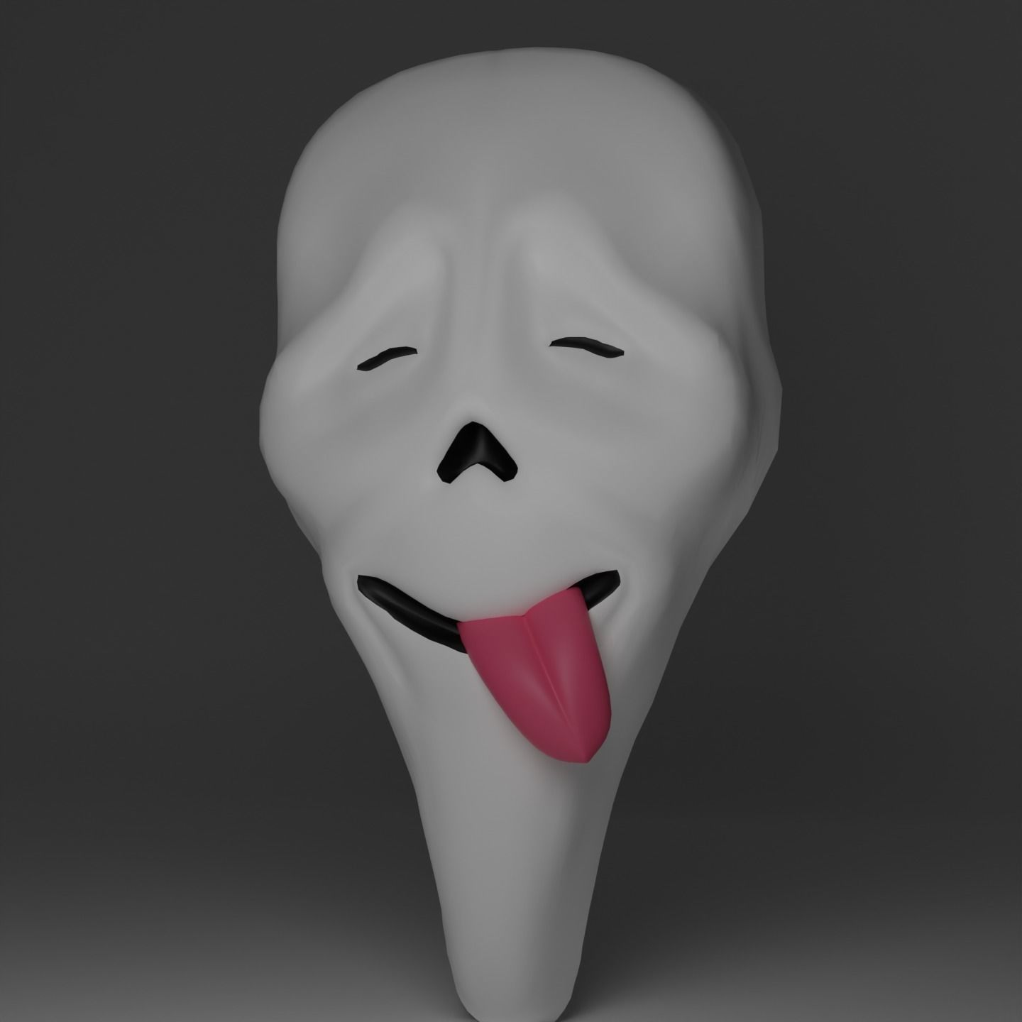Whats up Scream Mask Low-poly 3D model_3