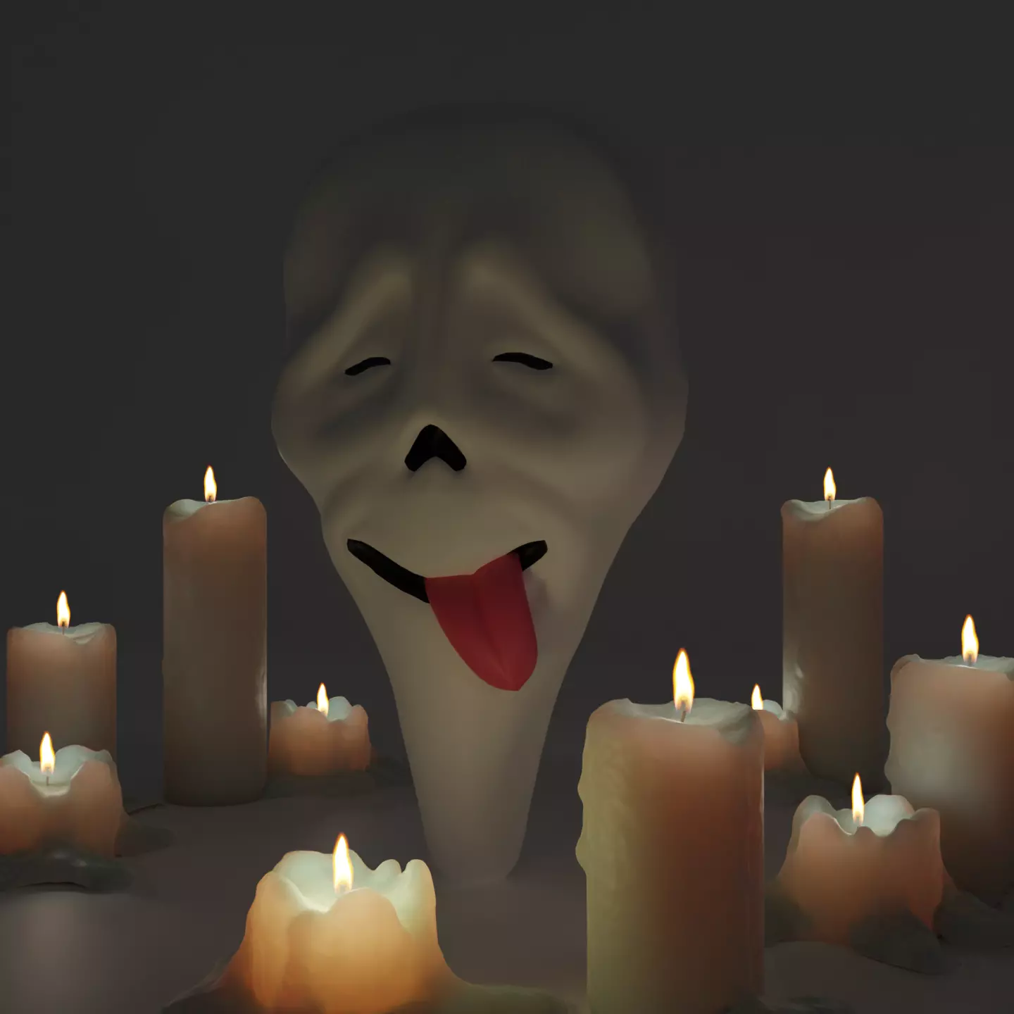 Whats up Scream Mask Low-poly 3D model_0