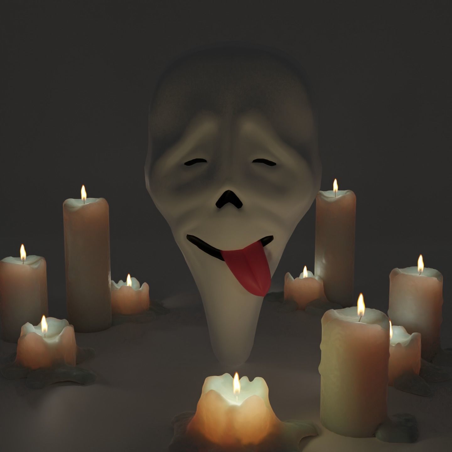 Whats up Scream Mask Low-poly 3D model_1