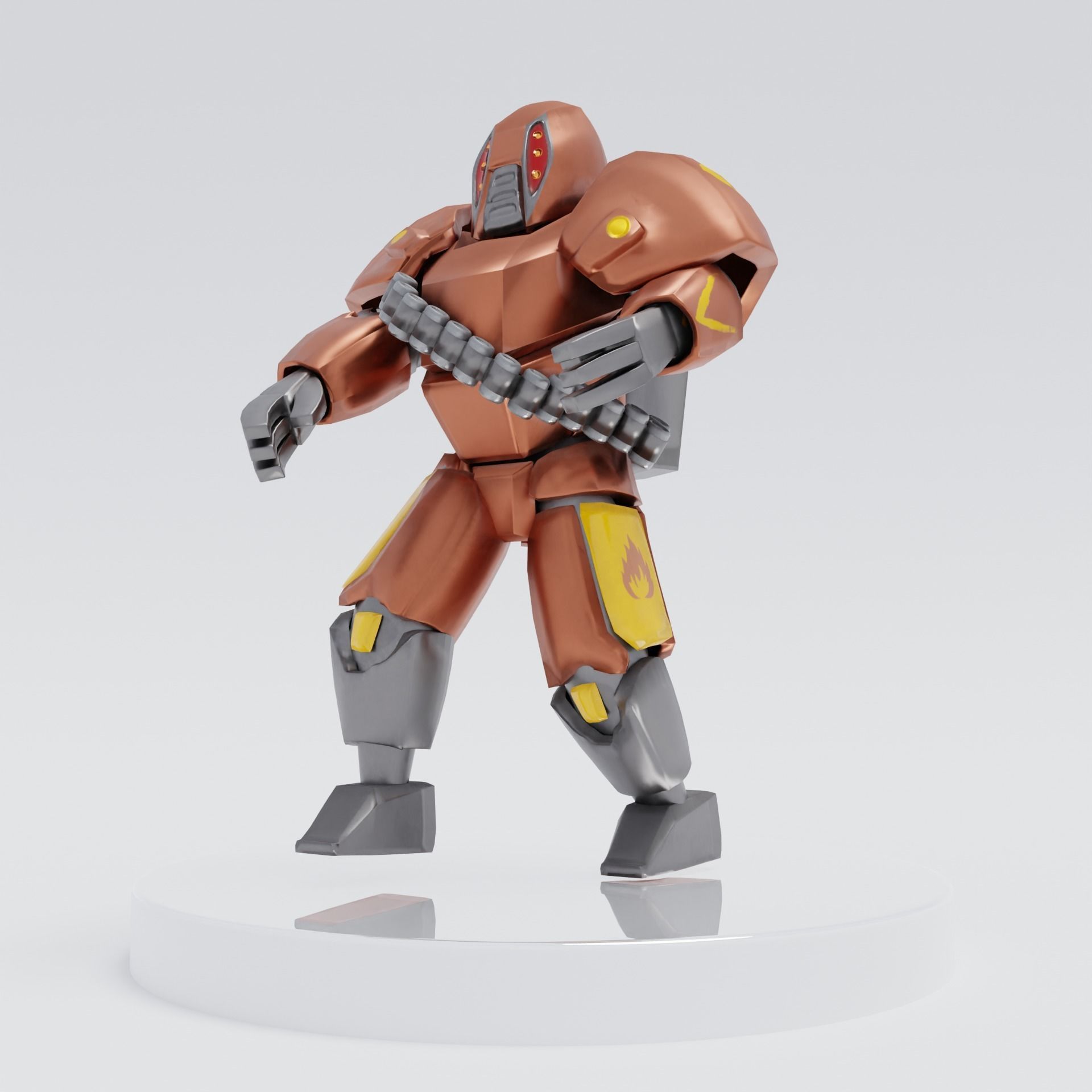 Model of robot  Low-poly 3D model_2