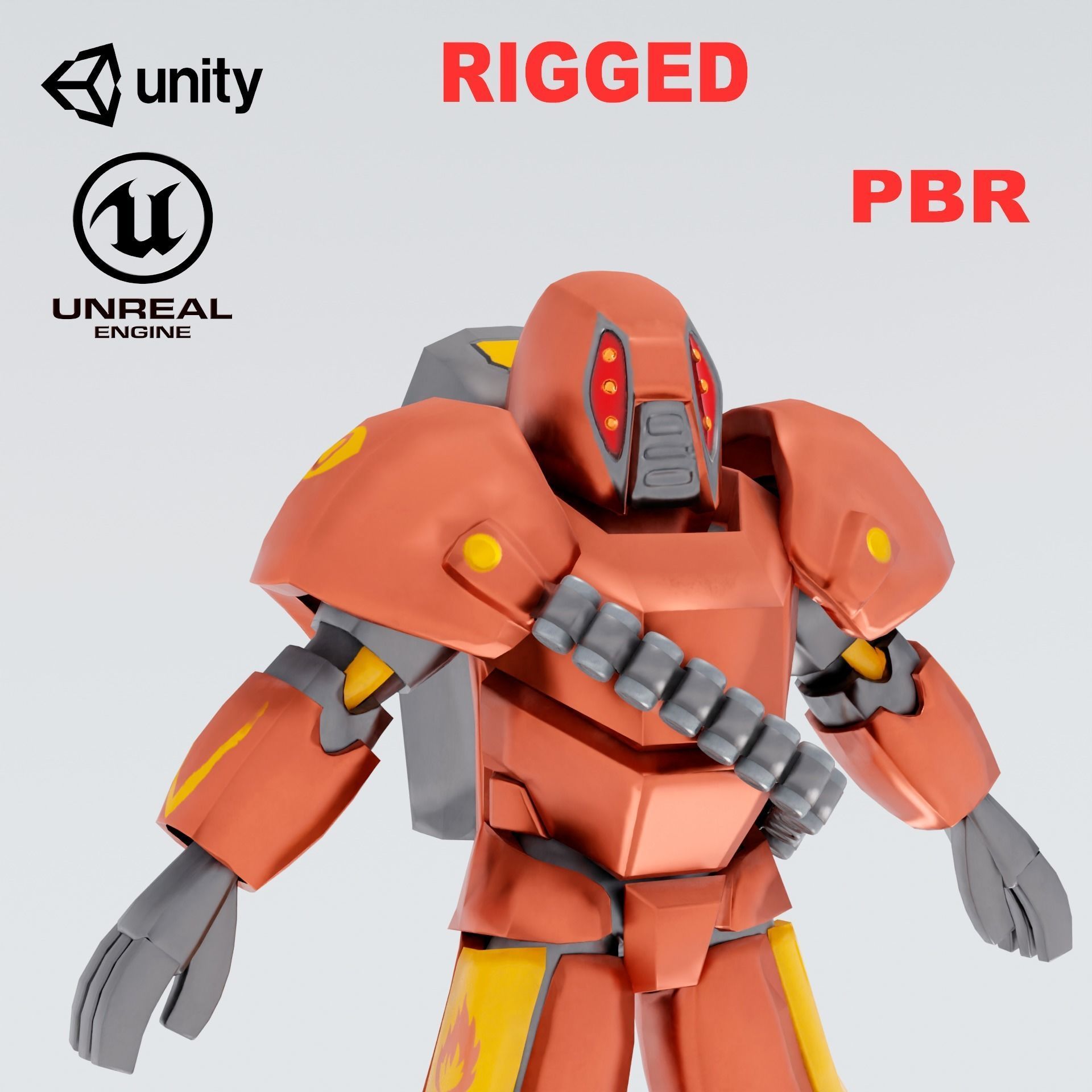 Model of robot  Low-poly 3D model_0