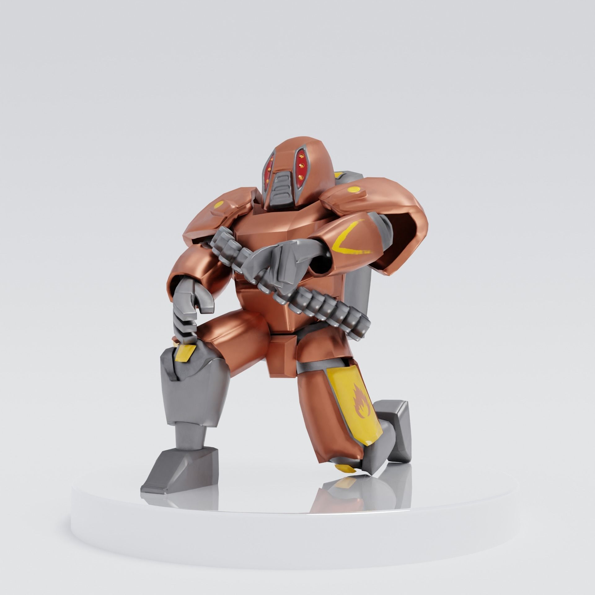 Model of robot  Low-poly 3D model_3