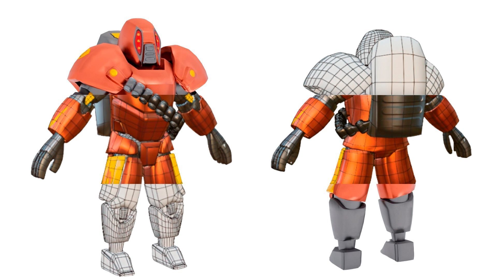 Model of robot  Low-poly 3D model_5