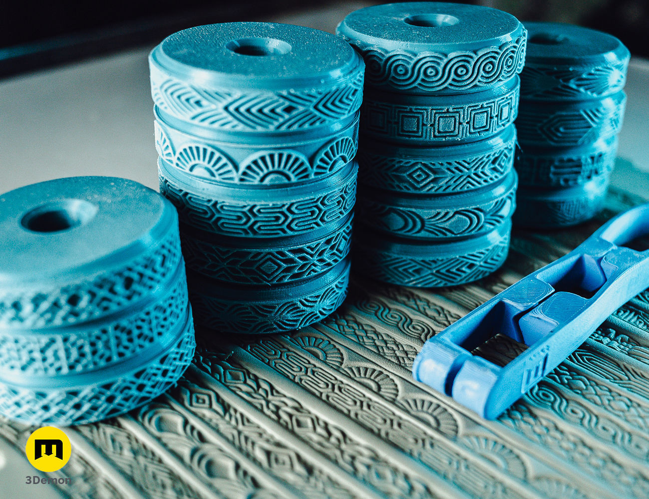 Stamp Wheels for Clay - Art Deco Patterns 3D print model_9