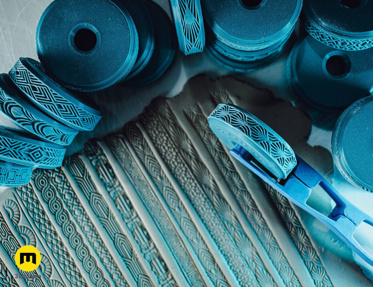 Stamp Wheels for Clay - Art Deco Patterns 3D print model_3