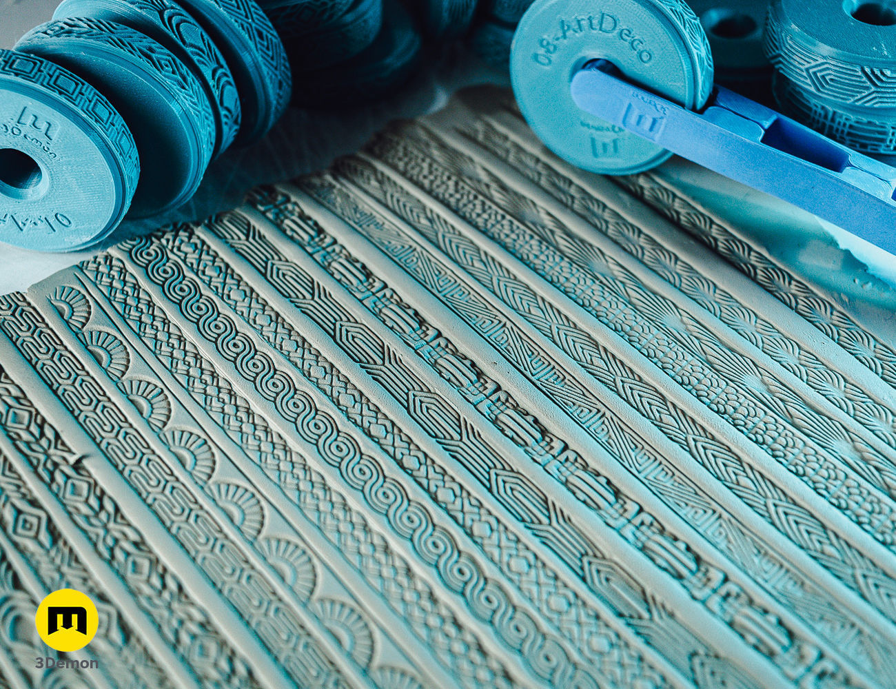 Stamp Wheels for Clay - Art Deco Patterns 3D print model_13