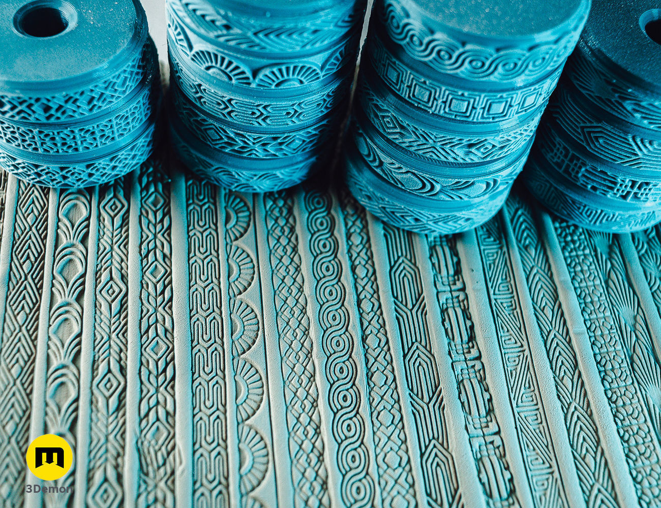 Stamp Wheels for Clay - Art Deco Patterns 3D print model_2