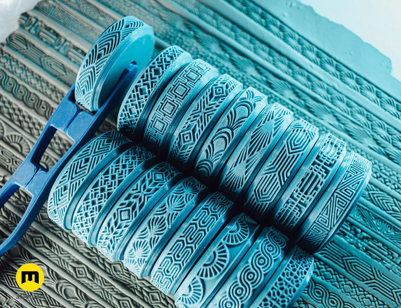 Stamp Wheels for Clay - Art Deco Patterns 3D print model_0