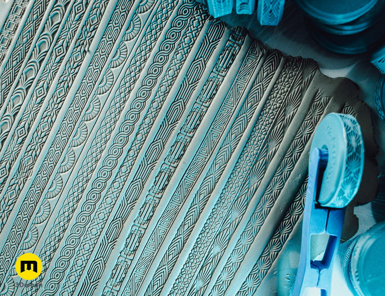 Stamp Wheels for Clay - Art Deco Patterns 3D print model_5