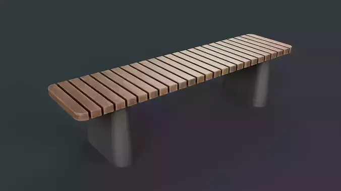 Modern Outdoor Bench 47 PBR Game Ready