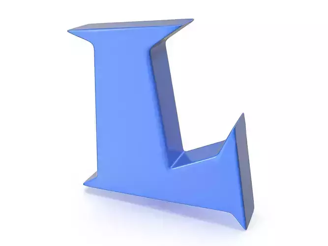 L Alphabet letter 3D model