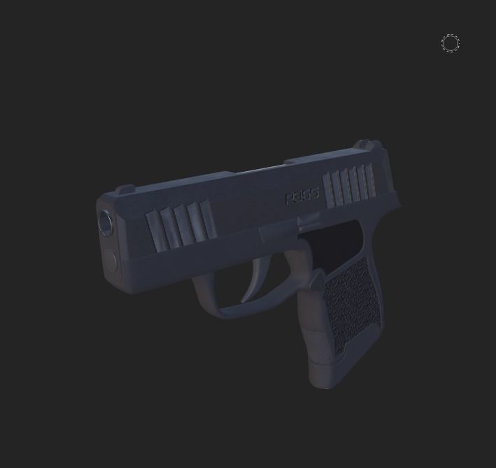 Sig Sauer P365 Game Ready UPDATED Low-poly 3D model_2