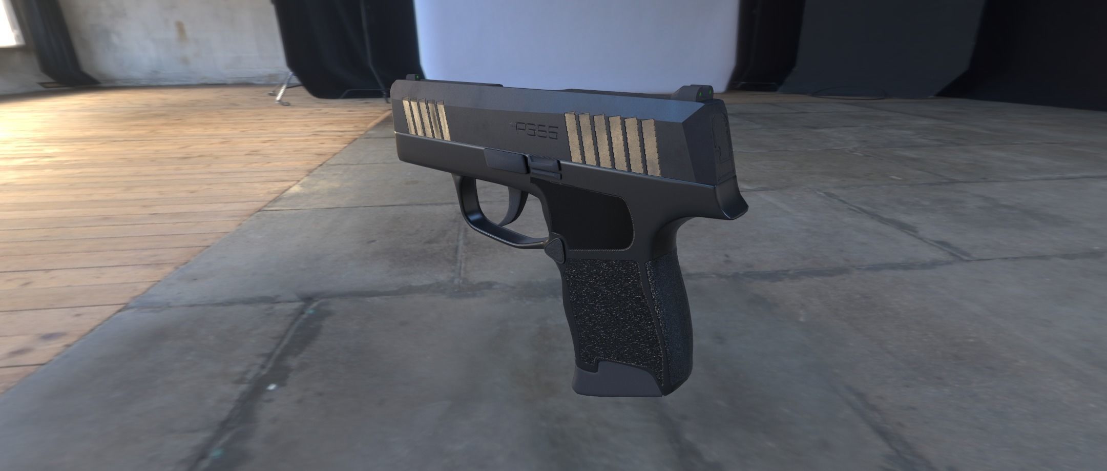 Sig Sauer P365 Game Ready UPDATED Low-poly 3D model_10