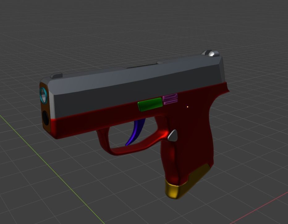 Sig Sauer P365 Game Ready UPDATED Low-poly 3D model_6