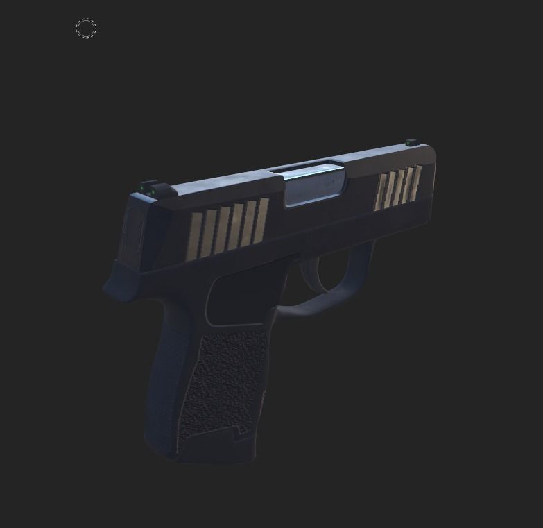Sig Sauer P365 Game Ready UPDATED Low-poly 3D model_3