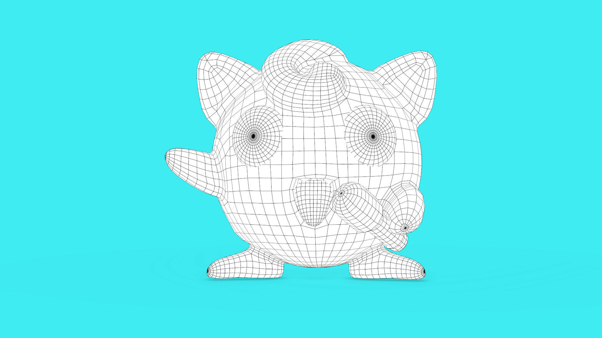 Pokemon Jigglypuff Low Poly 3D Model Free low-poly 3D model_7