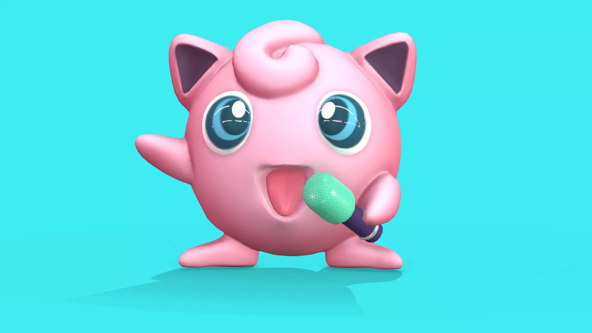 Pokemon Jigglypuff Low Poly 3D Model Free low-poly 3D model_0