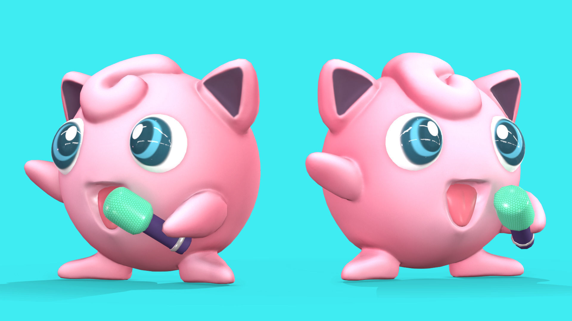 Pokemon Jigglypuff Low Poly 3D Model Free low-poly 3D model_4