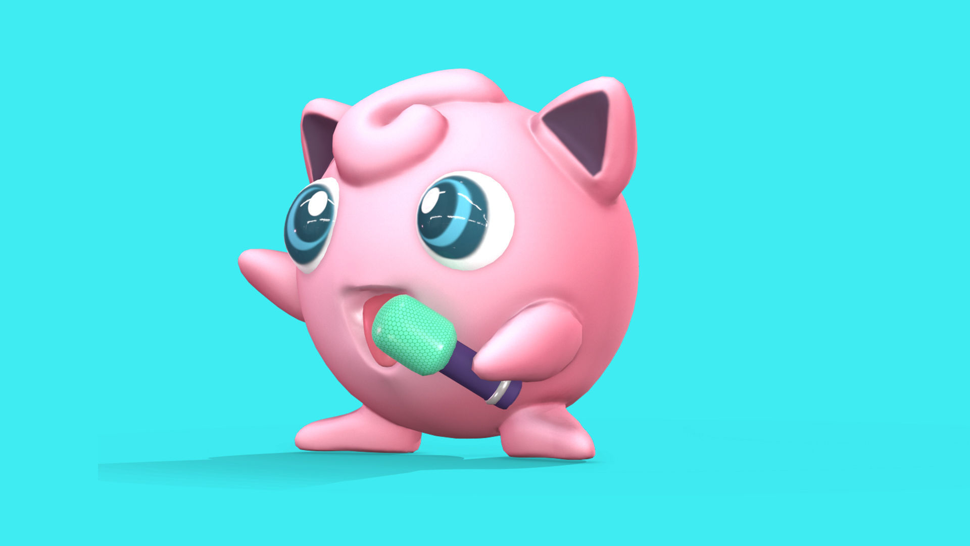 Pokemon Jigglypuff Low Poly 3D Model Free low-poly 3D model_2