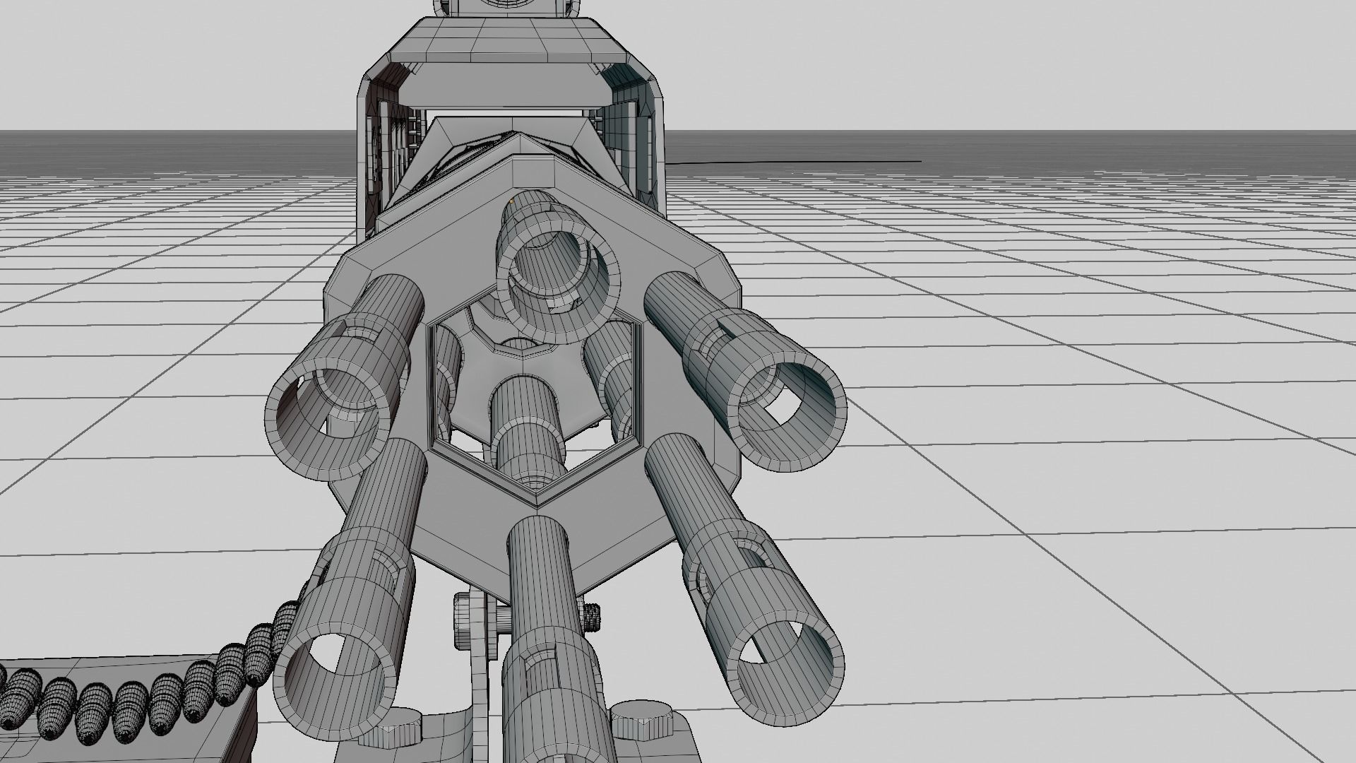 Sci-fi Gatling gun 3D model_8
