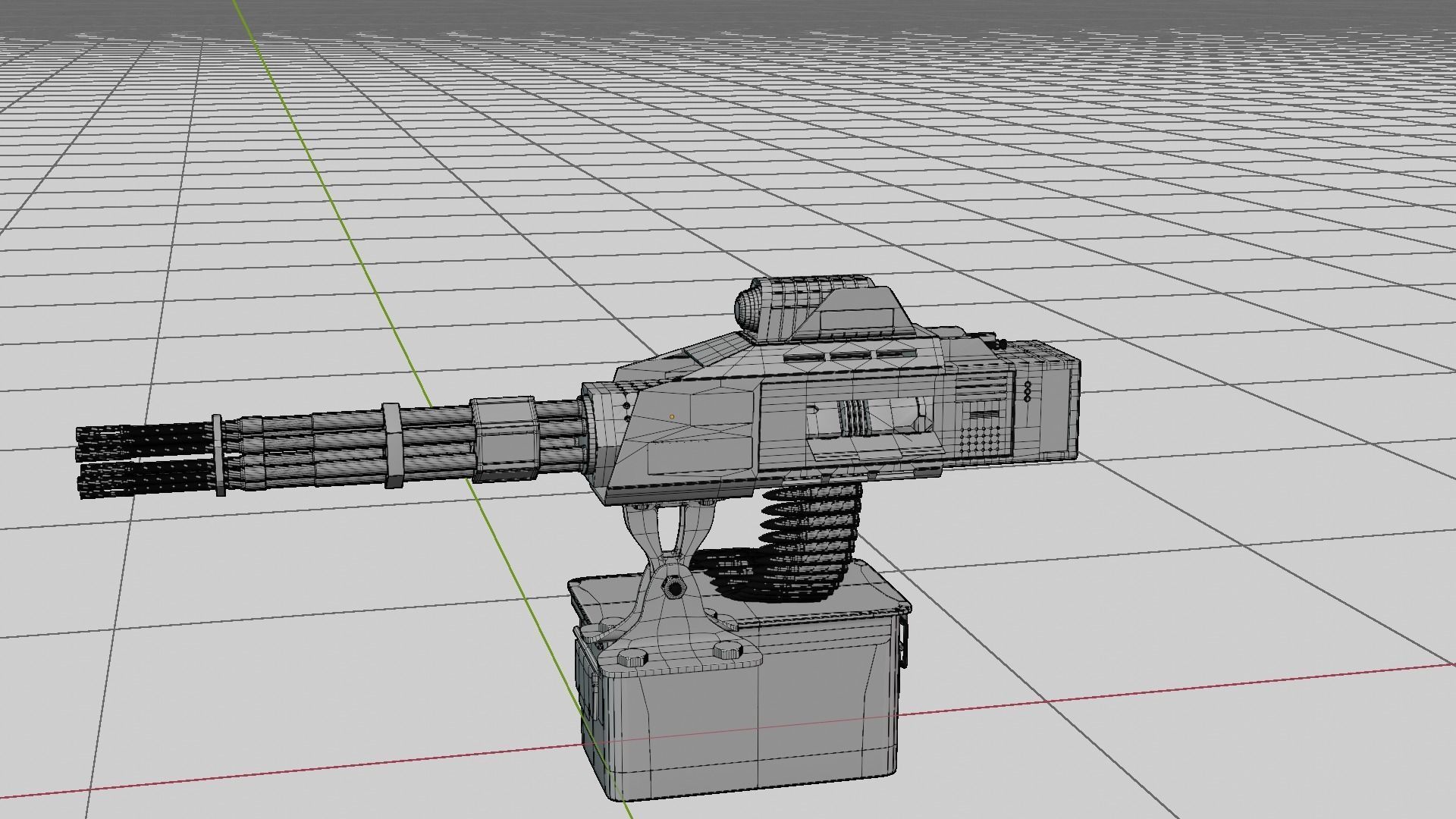 Sci-fi Gatling gun 3D model_10