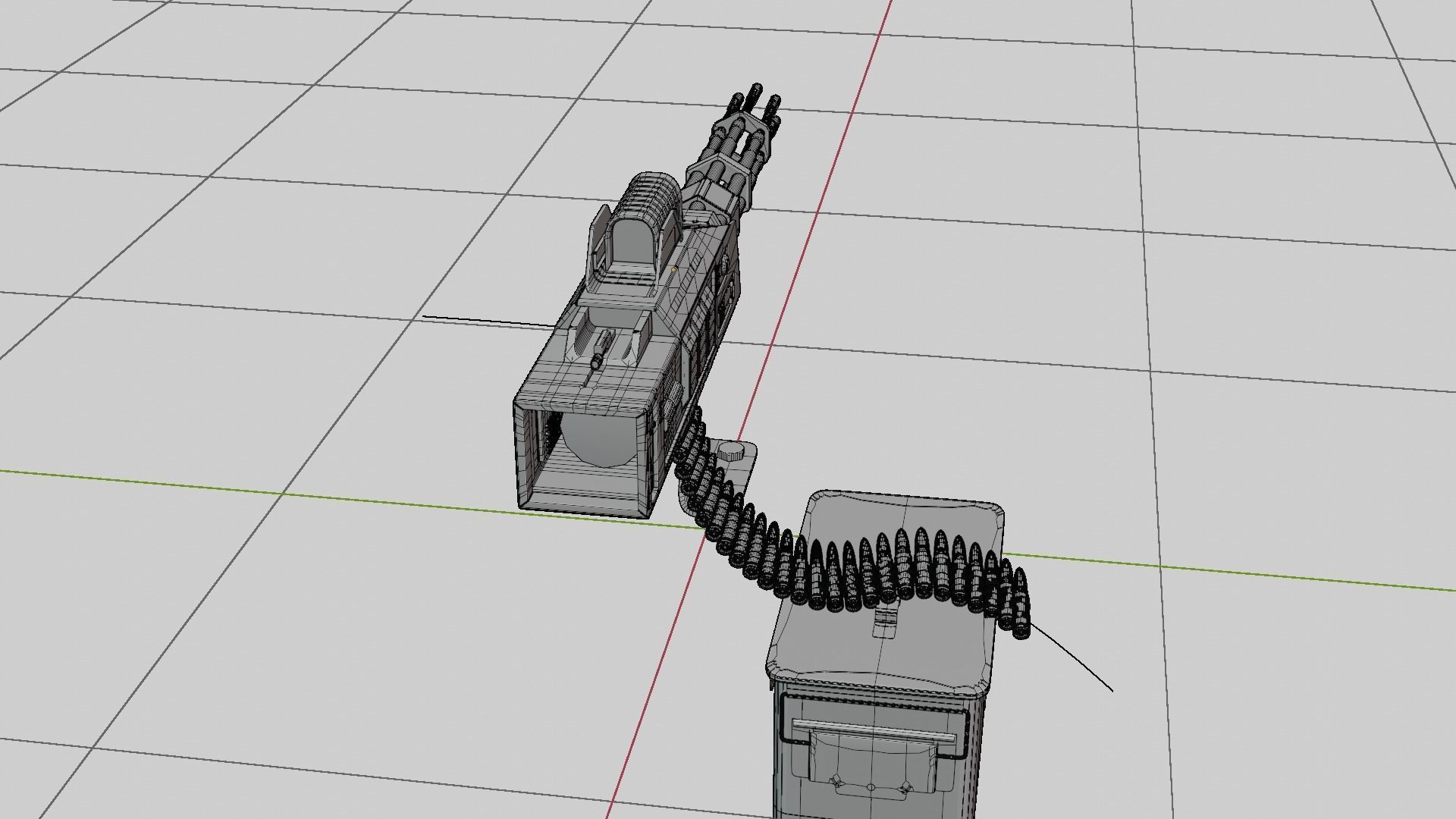 Sci-fi Gatling gun 3D model_11