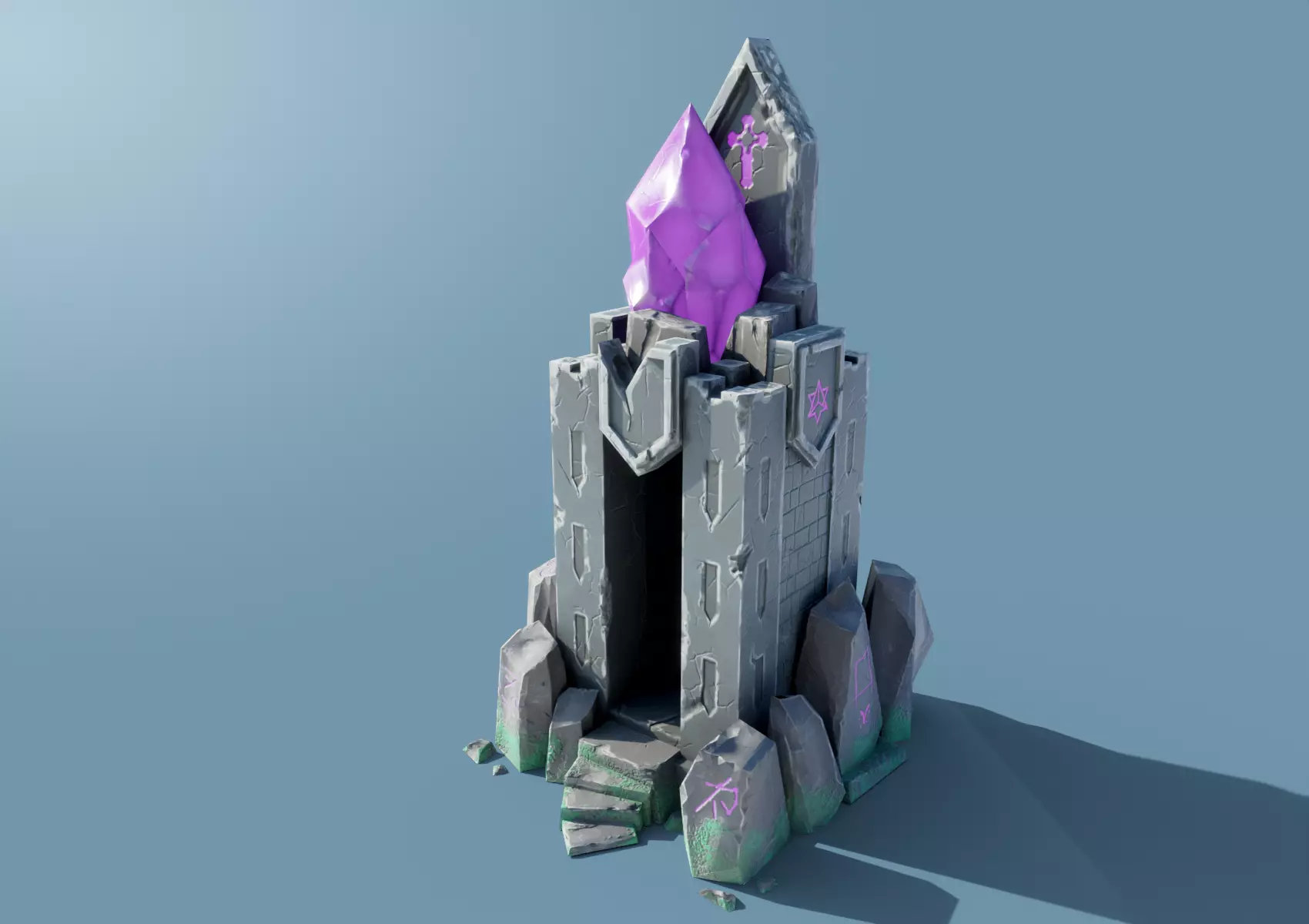 Stylized Magic Tower Free low-poly 3D model