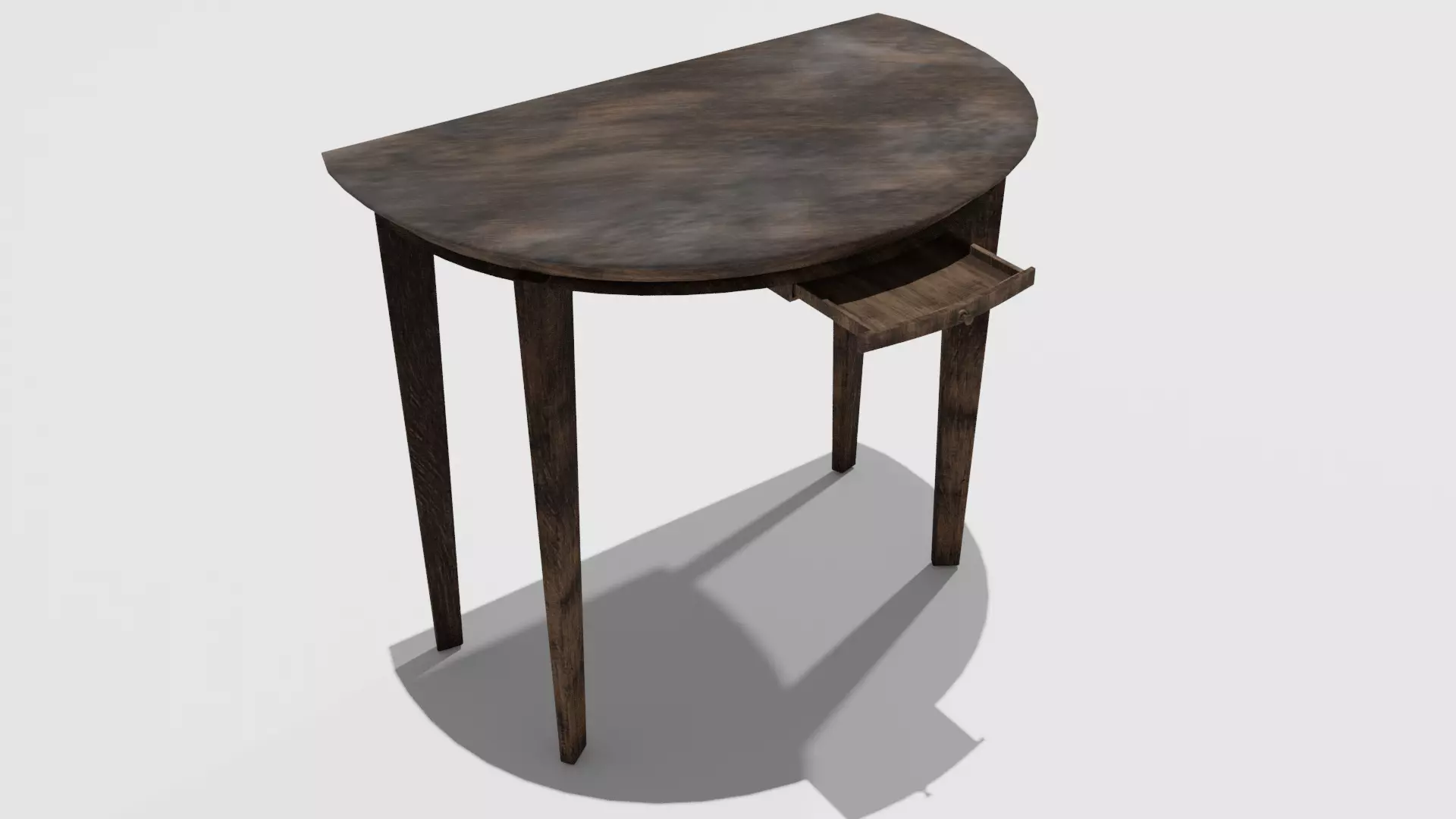 Table with Draw Low-poly 3D model
