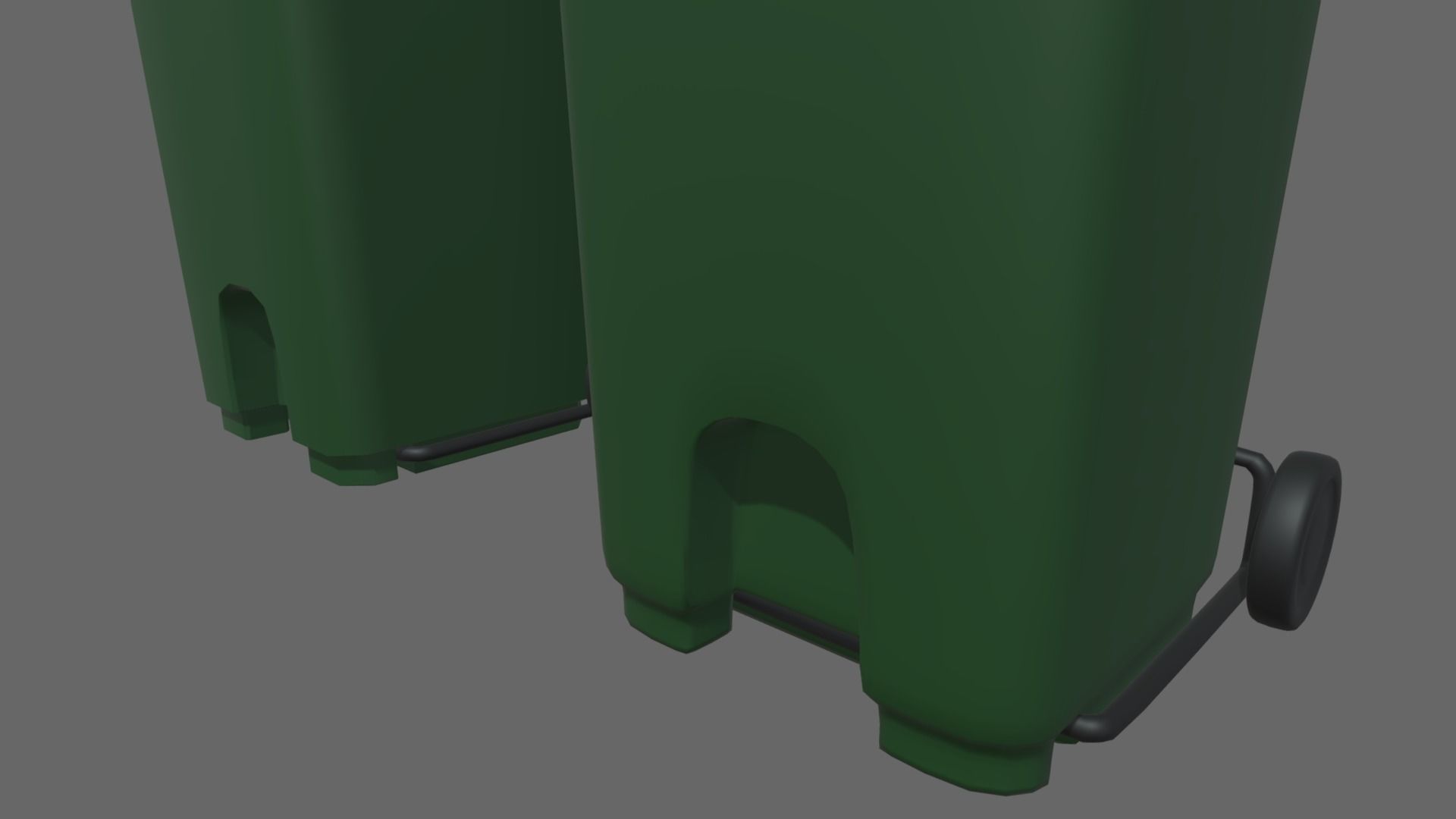 Trash Can Low-poly 3D model_6
