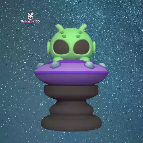 Space Chess - Alien UFO - Knight 3D print model