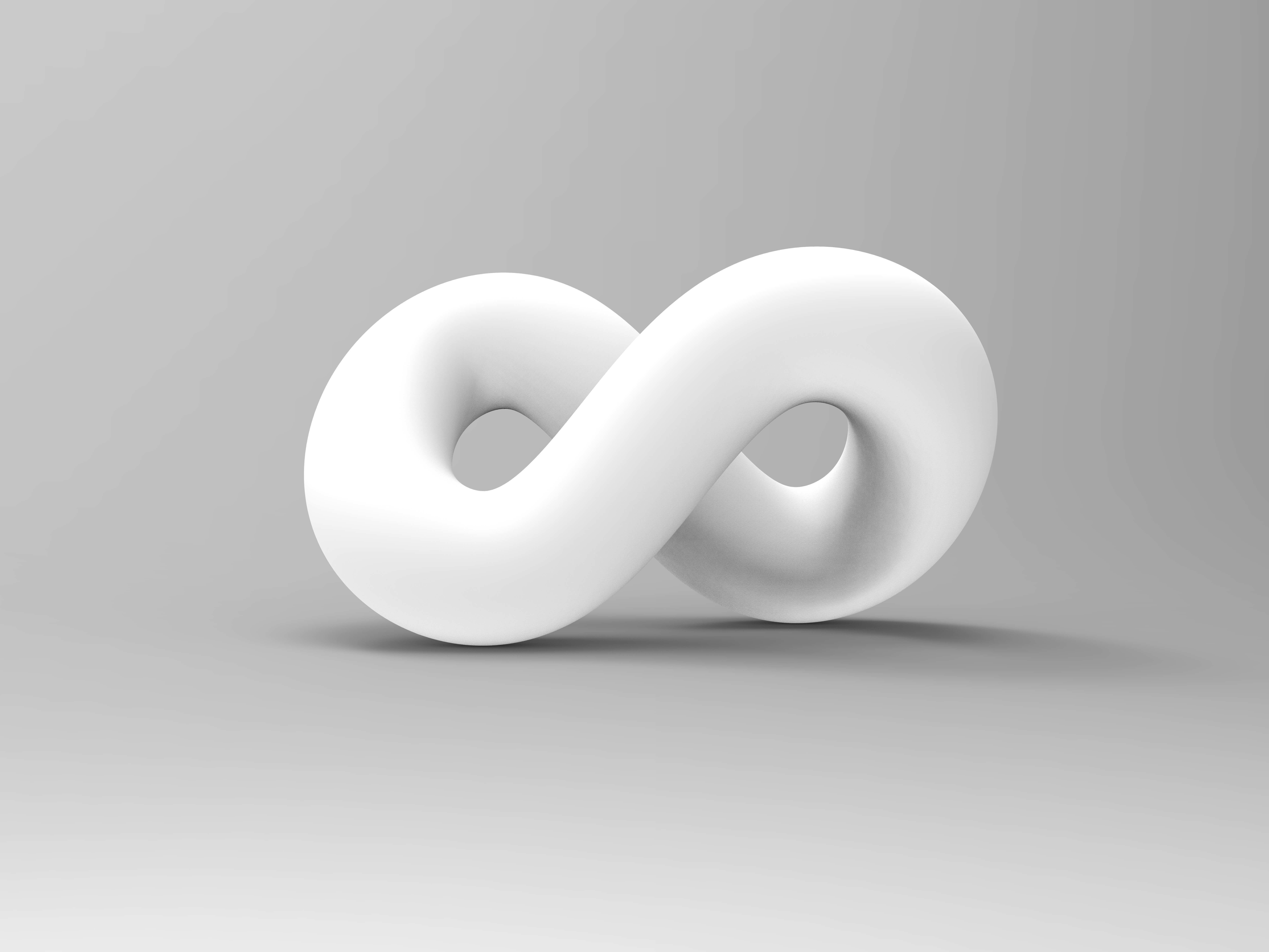 Infinity loop pendant 3D print model_1