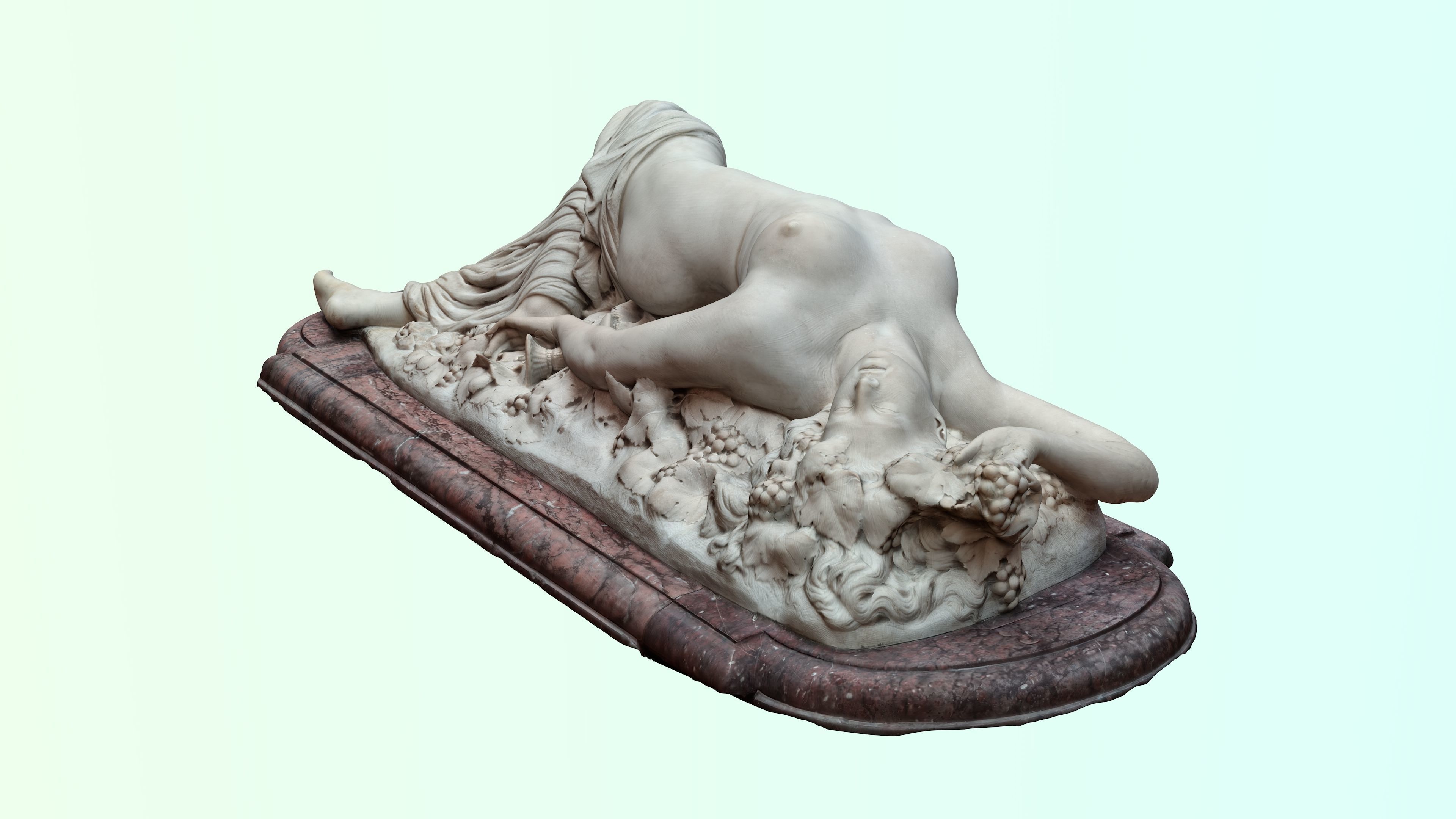 Reclining Bacchante Low-poly 3D model_21