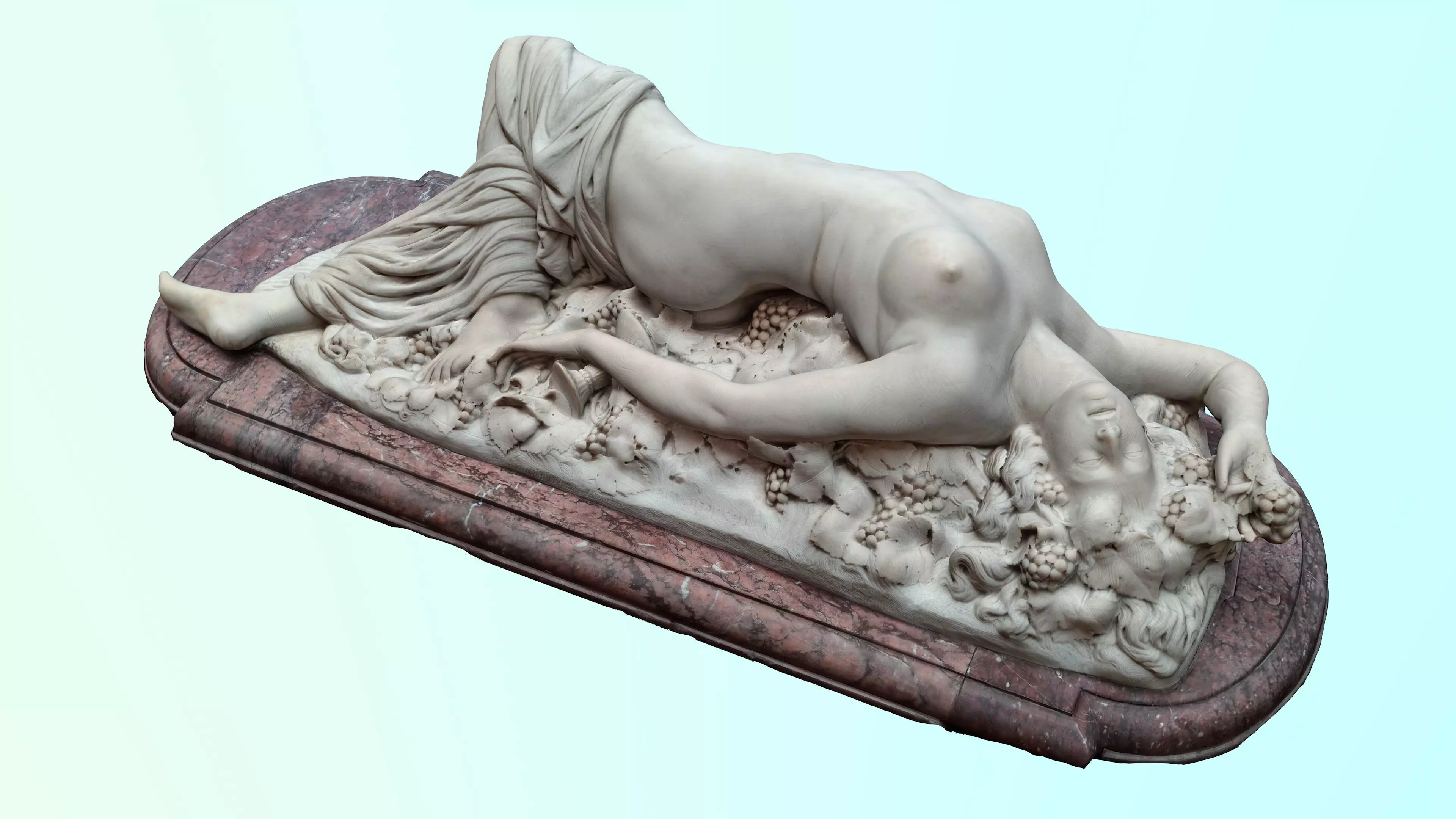 Reclining Bacchante Low-poly 3D model_0