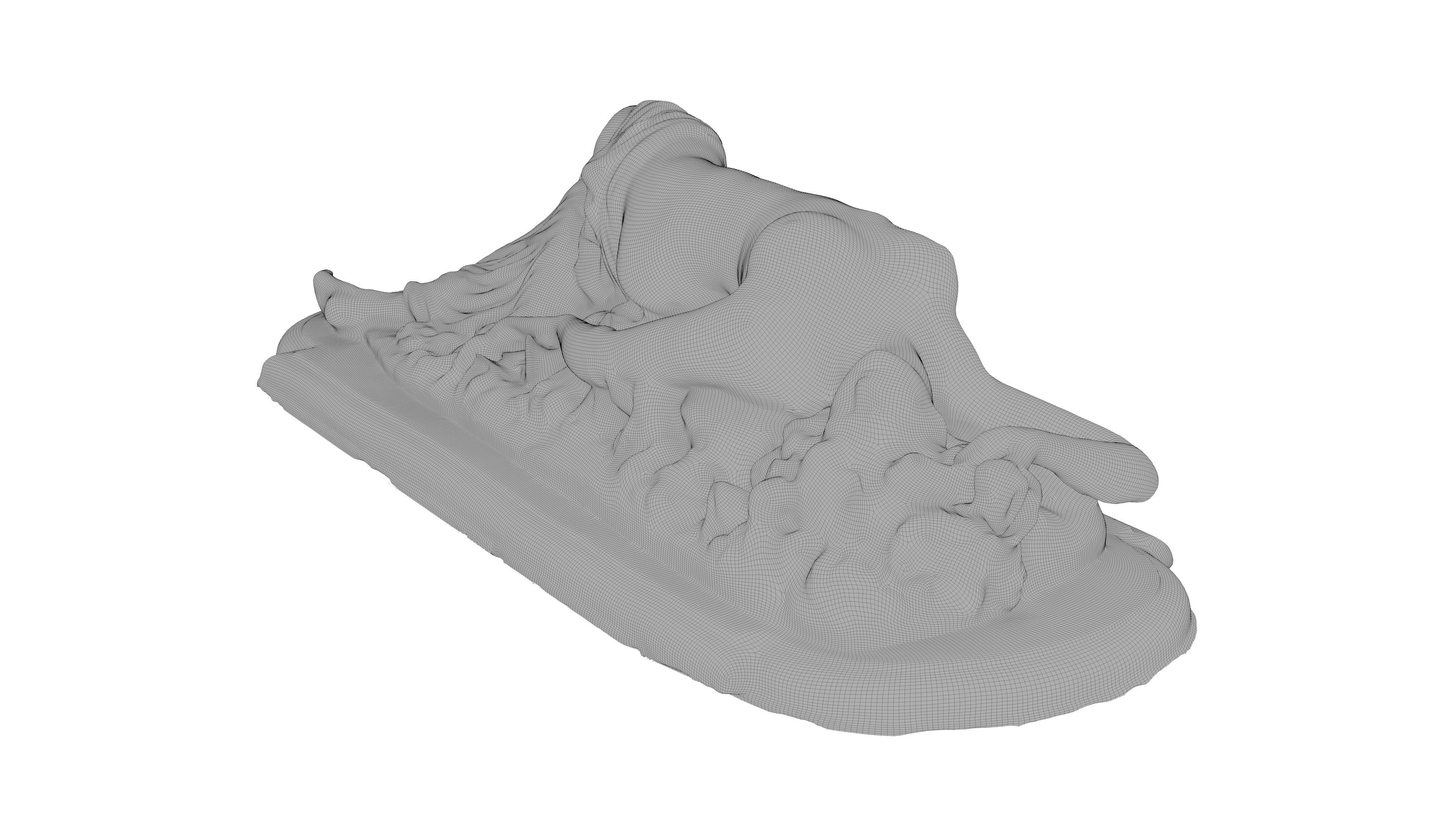 Reclining Bacchante Low-poly 3D model_22